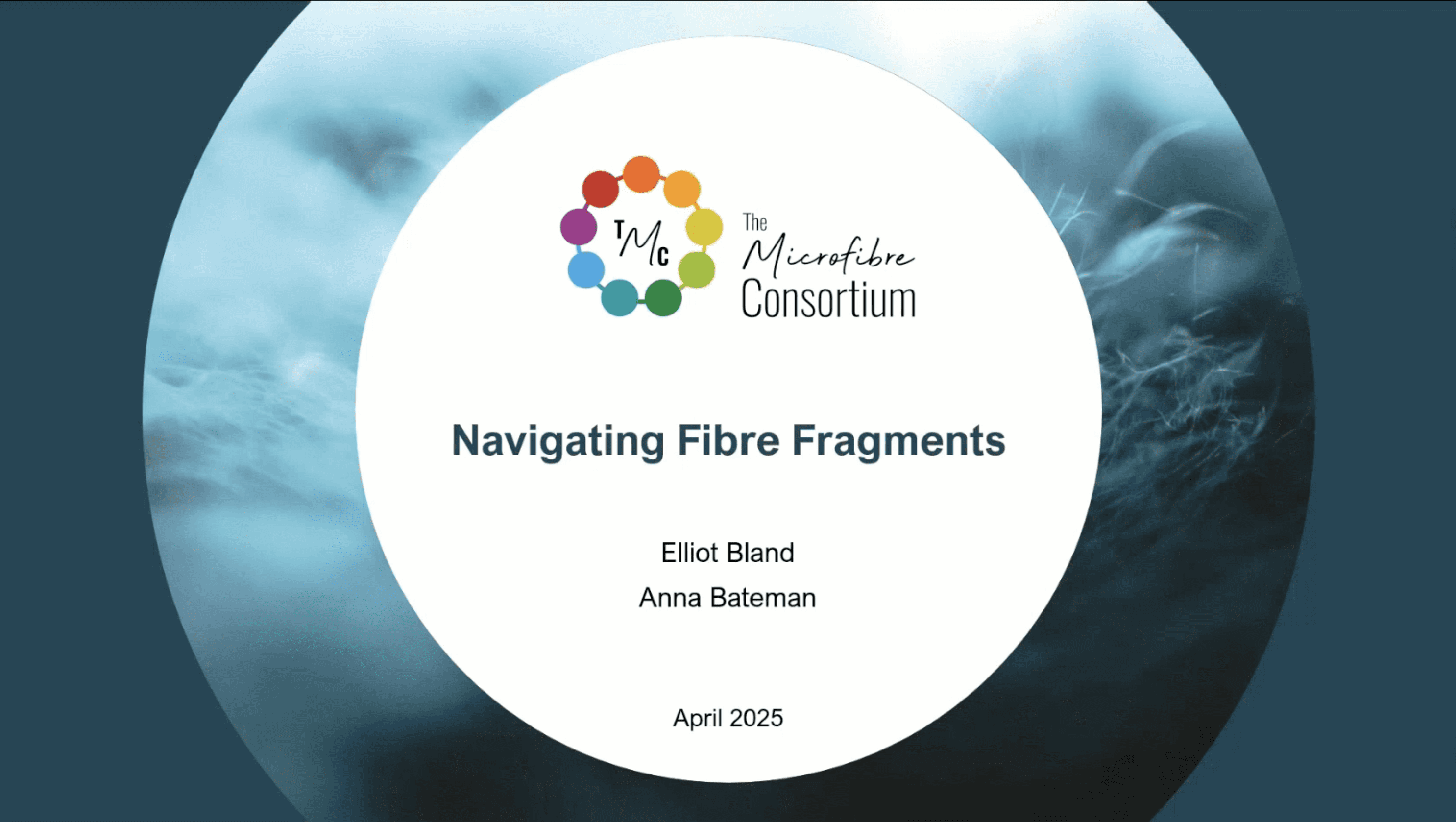 Screenshot of the presentation from the Microfibre Consortium webinar