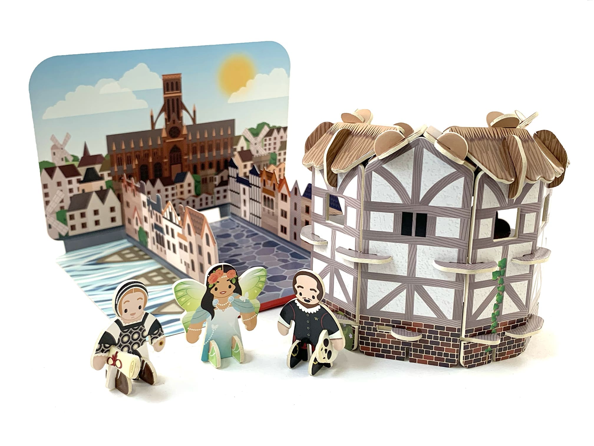 A toy scene of the Globe theatre.